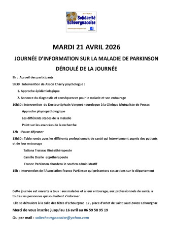 programme journée parkinson